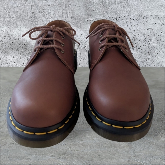 Dr.Martens Men's 1461 , 3 Eye Lace Up Leather Oxford Brown Size 7 - Picture 6 of 13